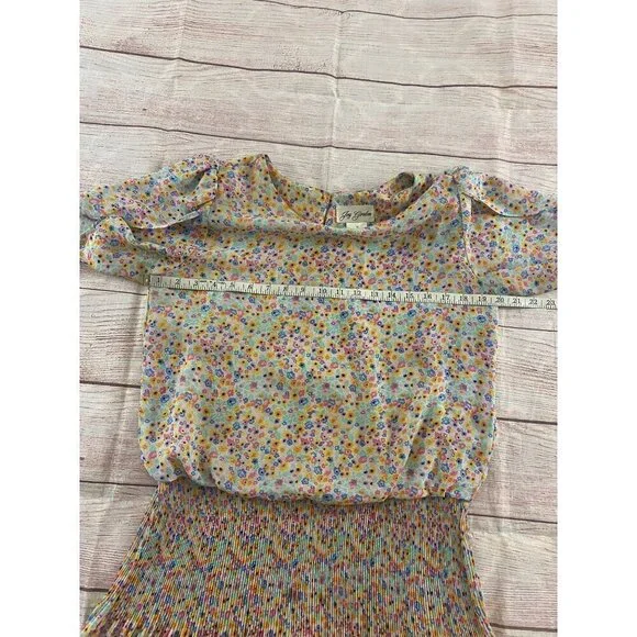 Vintage 1990's Joy Gordon Women's Light Bright Floral Dress - 12 - Picture 6 of 11